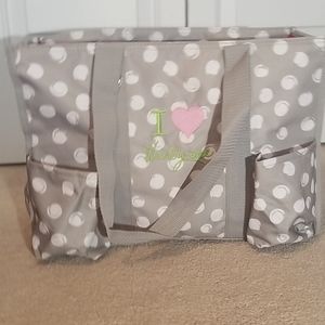 Zip top organizing utility tote